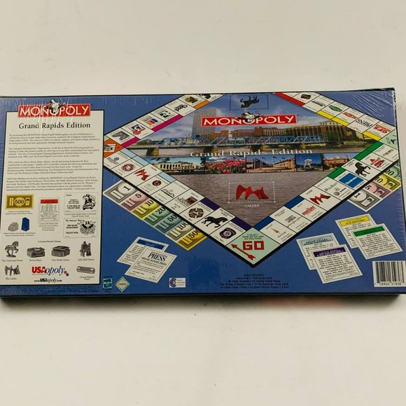 Vintage Monopoly Grand Rapids Edition 2004 Rare Board Game Hasbro Sealed - Picture 4 of 9